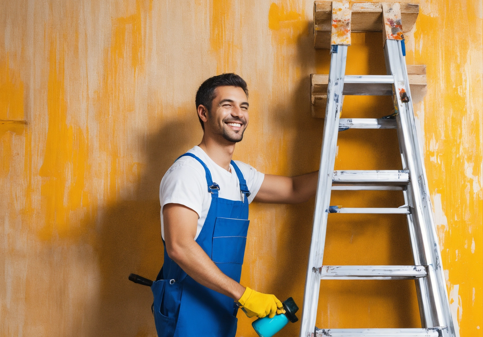 Image of a painter at work